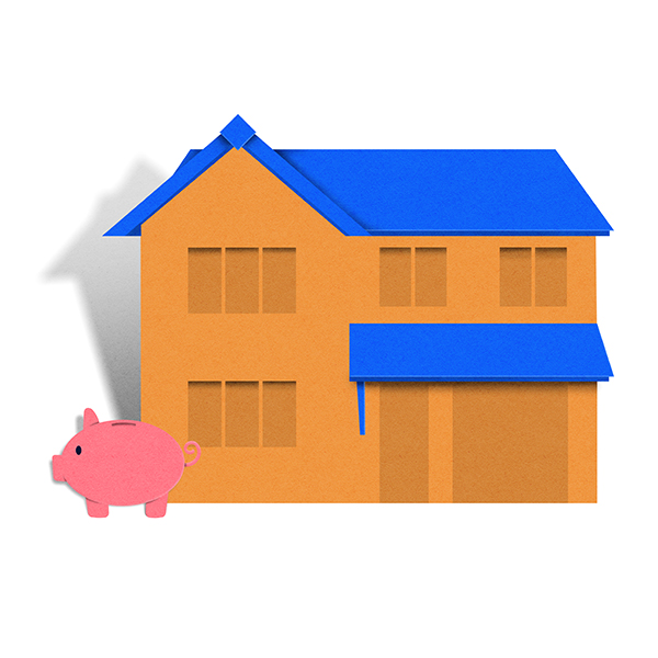 House with piggy bank