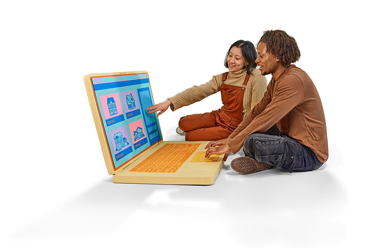Couple on laptop
